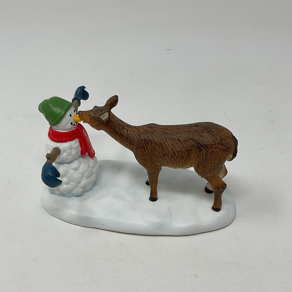 Dept 56 Village Accessories Lucky The Snowman Dated 2016 Deer 4054203 Christmas